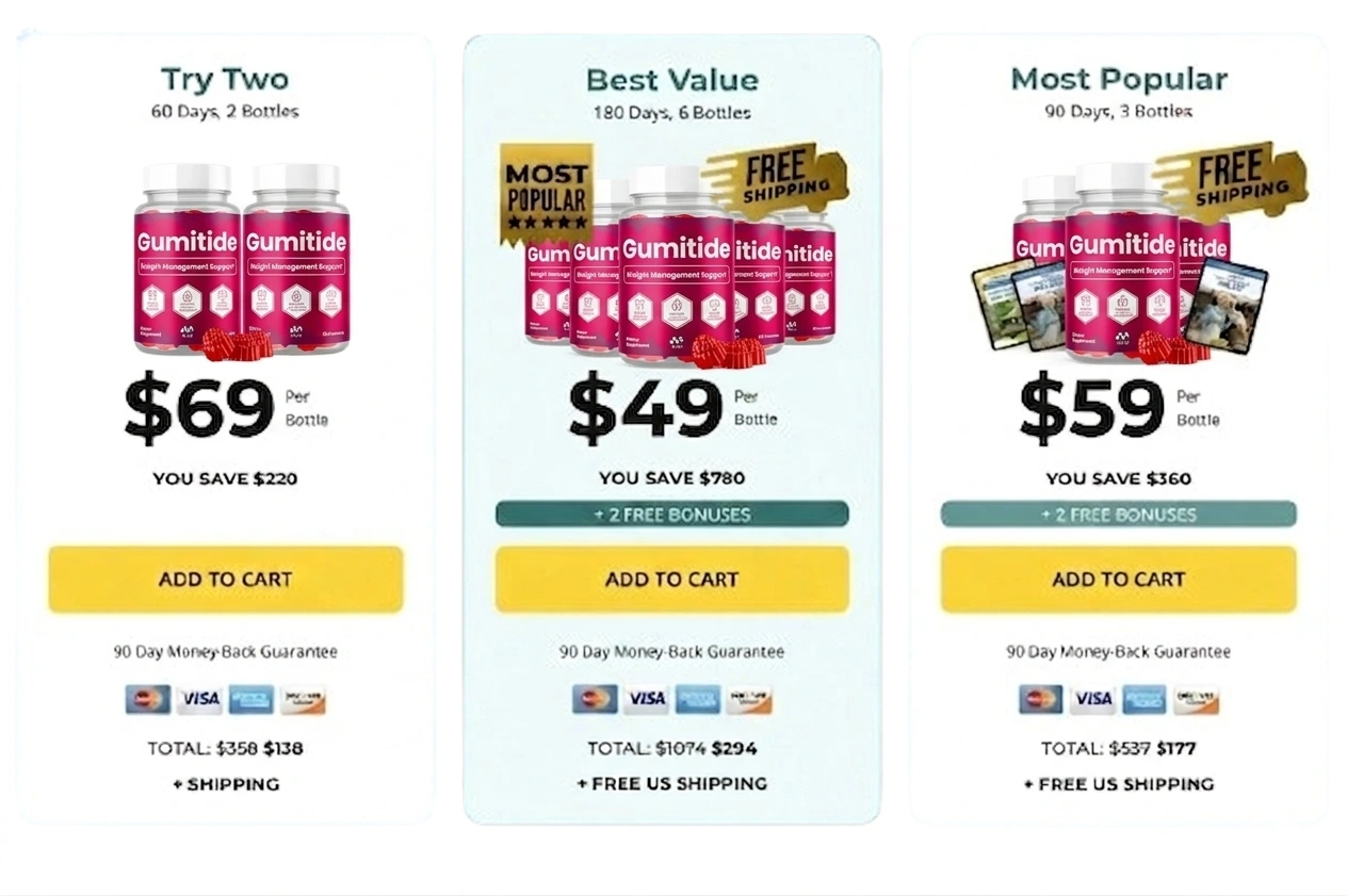 Buy Gumitide   Blood Sugar Support Supplement Official Pricing Packages